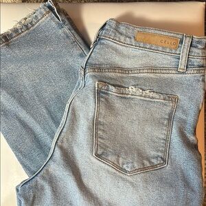 Cello Blue Straight Leg Jeans Classic Style